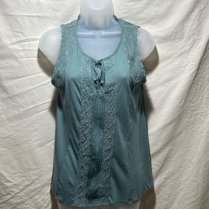 Meadow Rue Green Sleeveless Blouse